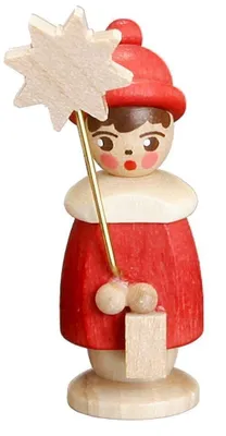 Produktbild von Miniaturfiguren Frierendes Kurrendekind mit Stern natur Höhe 19cm NEU