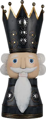 Produktbild von Clayre & Eef Weihnachtsdekoration Nussknacker 68 cm Grau Metall
