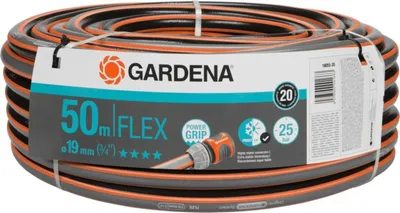 Produktbild von Gardena Comfort FLEX Schlauch 19 mm (3/4) Meterware, 50 m, Grau, Orange, Nur der Schlauch, 25 bar