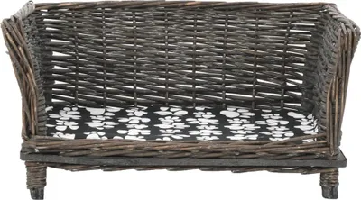 Obrázek produktu pro vidaXL Koš pro psy s polštářem šedý 50x33x30 cm Nature Willow