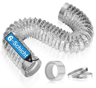 Obrázek produktu pro Solidchoice - Odvodní hadice, 100 mm, 0,9 m, včetně svorek a izolační pásky