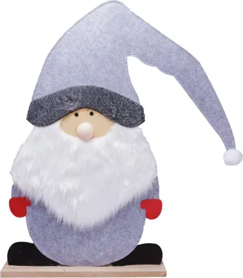 Produktbild von TrendLine Dekofigur Filz Weihnachtsmann 93 x 82 cm grau