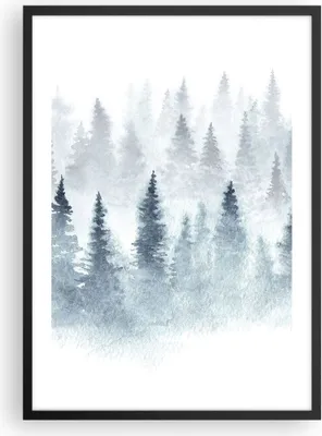 Produktbild von Gerahmtes Poster - Schwarzer Rahmen - Bäume Wald Natur - 50x70 cm - Wand Bild - Wanddeko - Wandbilder - Kunstposter - Wandposter - Bilderrahmen - Bilder - Kunstdruck - Wandbild - P2BPA50x70-3981