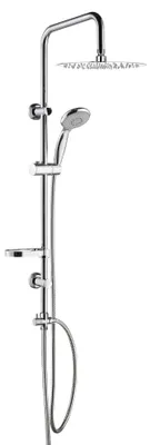 Produktbild von Duschsäule rundes Design komplett Messing verchromt