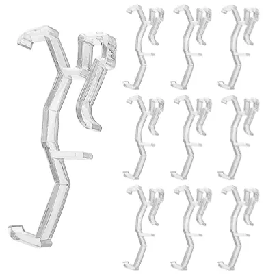 Immagine prodotto di 10 clip per tende a rullo - in plastica trasparente, adatte per tende a rullo