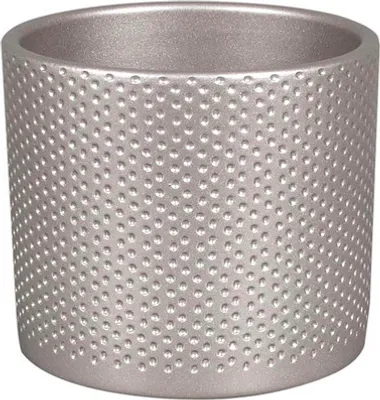 Zdjęcie produktu dla Ceramiczna osłonka na doniczkę ZEUS DOTS CHRISTMAS Ø 13 cm srebrna