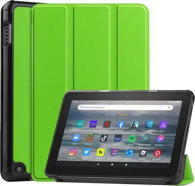 Produktbild von Cover für Amazon Fire 7 2022 12 Generation 7 Zoll Tablethülle Schlank mit Standfunktion und Auto Sleep/Wake Funktion Grün