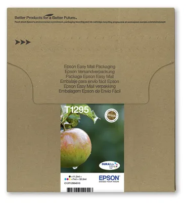 Produktbild von Epson Multipack T129 EasyMail - 4er-Pack - L-Größe - Schwarz, Gelb, Cyan, Magenta - original - Blisterverpackung - Tintenpatrone - für Stylus SX230, SX235, SX430, SX438, WorkForce WF-3010, 3520, 3530, 3540, 7015, 7515, 7525