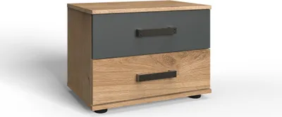 Produktbild von Wimex Stockholm Nachtschrank Graphit/Plankeneiche