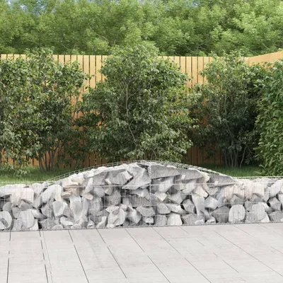 Obrázek produktu pro vidaXL Gabion s vysokým obloukem 400x50x40/60 cm Pozinkované železo
