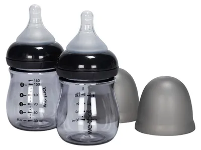 Produktbild von We-Too Standardfläschchen - 160 ml - Black- 2er-Pack