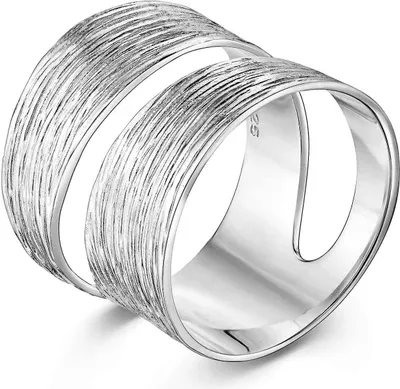 Produktbild von MATERIA 925 Sterling Silber Wickel Ring - Silber Band Ring breit mattiert inkl. Schmuckbox SR-73
