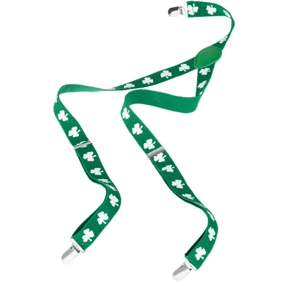Produktbild von St. Patrick’s Day Hosenträger mit Kleeblättern - grün