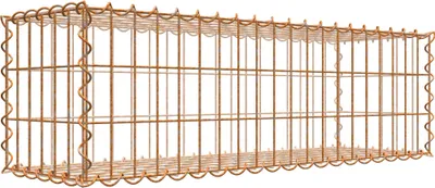 Produktbild von Rostige Gabione 100 cm x 30 cm x 30 cm (L x H x T), Maschenweite 5 cm x 10 cm, Spirale