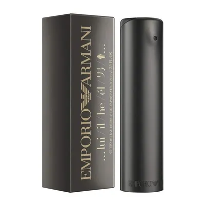 A product shot of a perfume bottle and its packaging.