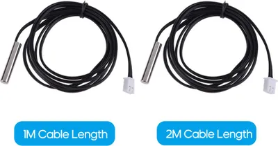 Image de 1M Temperature Sensor Probe High Accuracy Water-resistant NTC 10K/B3435 Thermistor Wire Cable Temperature Probe