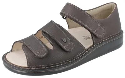 Produktbild von FINN COMFORT Baltrum Herren Sandale dunkelbraun genarbtes Glattleder - Größe: 47