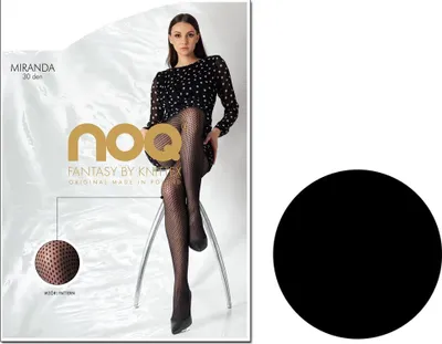 Produktbild von Gepunktete Damenstrumpfhose 30 den 3 Nero