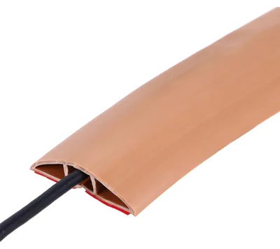 Kabelabdeckung Boden 1,2 m, PVC, braun, 19x6,5 mm Kanal