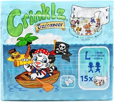 Produktbild von CRINKLZ Buccaneer Windeln L 15 Stück PZN 18046505