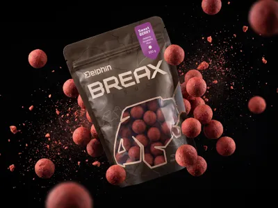 Produktbild von DELPHIN Boilies Delphin BreaX / SweetBERRY Maulbeere-Erdbeere-Pflaume/20mm/300g, KI-generiertes Bild