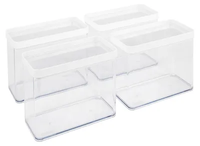 Produktbild von Rotho 4er-Set Vorratsdosen mit Deckel Fera - Lebensmittelbehälter mit Silikondichtungsring - Frischhaltedose in verschiedenen Grössen - Vorratsbehälter Dose