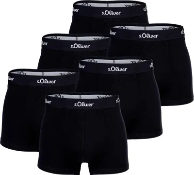 Produktbild von s.Oliver Herren Boxershorts, 6er Pack - Boxerbrief, Baumwoll-Stretch Schwarz S