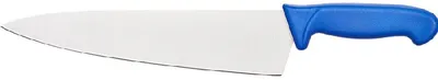 Imagen del producto de Cuchillo de cocina premium, compatible con HACCP, mango azul, hoja de acero inoxidable de 26 cm
