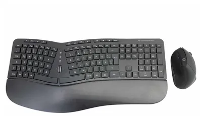 Produktbild von CONCEPTRONIC Wireless Keyboard+Mouse,ergo,Layout deutsch sw