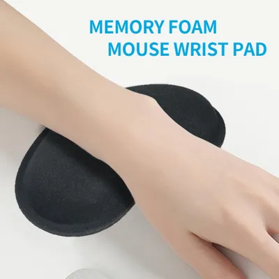 Obrázek produktu pro Ergonomická podložka pod zápěstí k myši, měkká podložka z paměťové pěny, přenosná protiskluzová podložka, opěrka zápěstí, růžová
