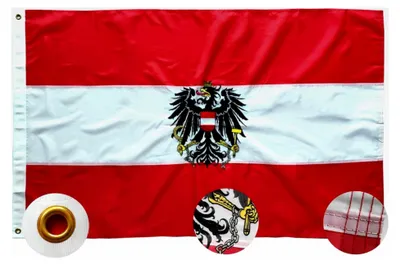 Produktbild von Österreichische Flagge mit Adler 90 x 150 cm