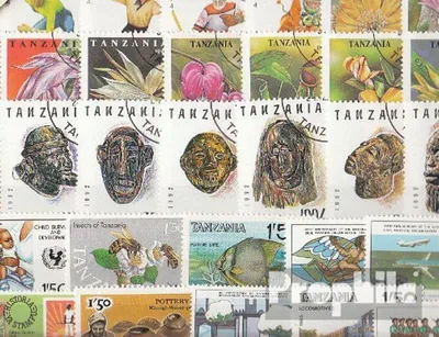 Produktbild von Briefmarken Tansania 50 verschiedene Sondermarken