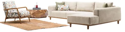 Produktbild von Eckgarnitur Sofa Eckcouch Couch Ecksofa Lounge Wohnraumsofa Polsterlandschaft