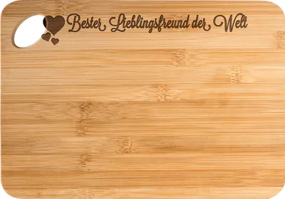 Produktbild von Mr. & Mrs. Panda Frühstücksbrettchen Lieblingsfreund - Transparent - Geschenk, Liebling, Holzbrett, Herz Liebe Verliebt Dankeschön Geburtstag Bester Beste Bedanken, Brett