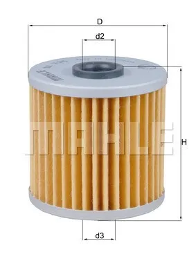 Produktbild von Ölfilter MAHLE OX 796 Filtereinsatz für KAWASAKI MOTORCYCLES KLR ESTRELLA KL Z Z LTD