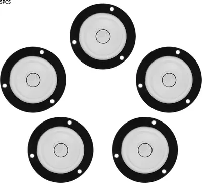 Image de Jeu de 5 outils de mesure : niveau à bulle rond avec trou de fixation pour mesurer l'équilibre