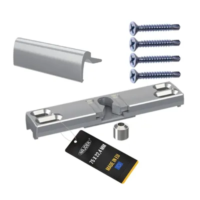 Produktbild von NAJDER Balkongriff mit Fester Verriegelung, Korrosionsbeständig, Eloxiert, mit Aluminium, mit Befestigungsschrauben, Set, (Farbe: F1 matt)