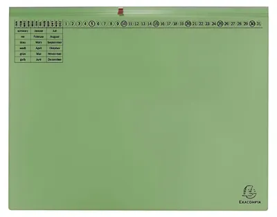 Obrázek produktu pro Exacompta 370425B - Konventioneller Dateiordner - Karton - Grün - 320 g/m² - 265 mm - 316 mm