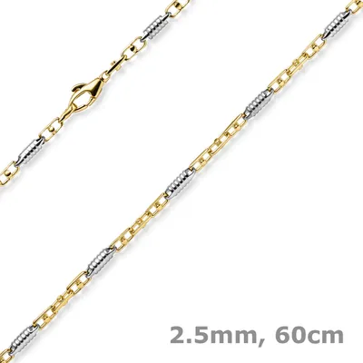 2-5mm-Monte-Carlo-Kette-aus-585-Gold-bicolor-massiv-60cm