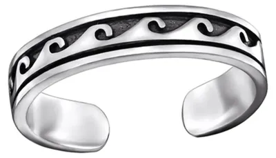 Produktbild von Zehenring Silber 925: Zehring „Welle“