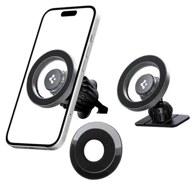 Produktbild von Etui Spigen Mft13 Magnetic Magsafe Dashboard & Vent Car Mount Silver