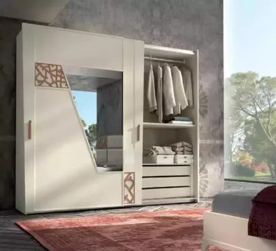 Produktbild von Kleiderschrank Schlafzimmer Schrank Holz Schlafzimmer Schrank