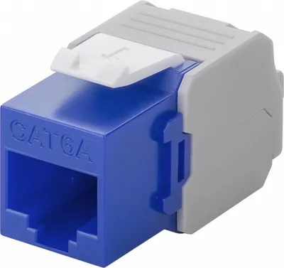 Zdjęcie produktu dla Goobay 90688, Płaski, Niebieski, RJ-45, LSA, Żeńska, 22/26