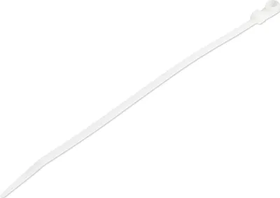 Produktbild von StarTech.com 20 cm Kabelbinder mit Öse - 4 mm breit, 4 mm Bündeldurchmesser, 22 kg Zugfestigkeit, Nylon 66 selbstsichernde Kabelbinder mit Schraubloch, UL gelistet, 100 Stück, Lösbarer Kabelbinder, Nylon, Weiß, 5,2 cm, V2, -40 - 85 °C