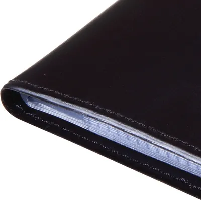Produktbild von Visitenkarten-Mappe Lederoptik für 192 Karten bis Größe 90x58mm Packung mit 20 Stück
