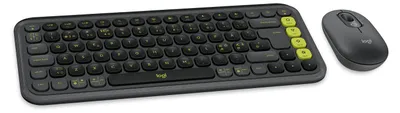 Produktbild von Logitech POP ICON COMBO, Kabellos, Bluetooth, Scherenschalter, QZERTY, Graphit, Maus enthalten