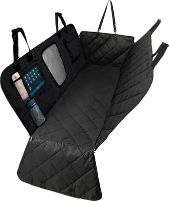 Image de Tapis pour animaux de compagnie de voiture pour chiens, imperméable, siège arrière de voiture, tapis automatique pour animaux de compagnie, voiture, tapis amovible pour chiens, CZD-U-01, noir (600D)