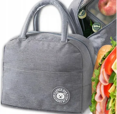 Immagine prodotto di Borsa per il pranzo isolata, borsa per i panini, spaziosa borsa da viaggio per gli spuntini