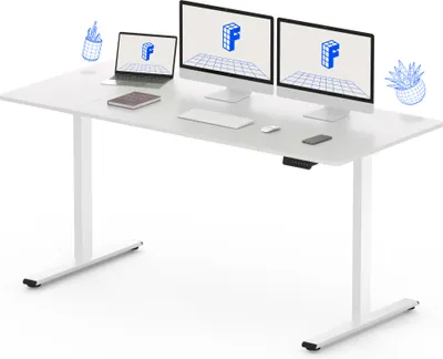 Produktbild von FLEXISPOT Höhenverstellbarer Schreibtisch 140x70cm-mit 2 starken Motoren-Stabiler Schreibtisch Höhenverstellbar Elektrisch-mit Memory-Funktion weiß