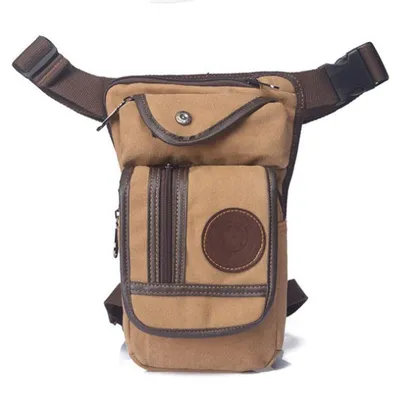 Produktbild von Beintasche Herren Damen Baumwolle Canvas Vintage 15x6x29cm für Outdoor Reisen Camping